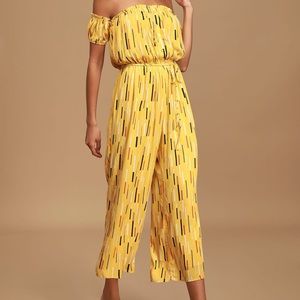 BNWT lulus yellow radiance jumpsuit small